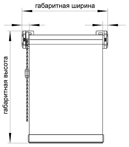 Замер окон для открытых рольштор Standart